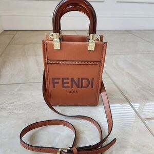 Brown Mini Crossbody Tote